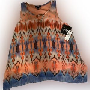 By an By (from JCPenney). Salmon,Blue, and White.size Large.